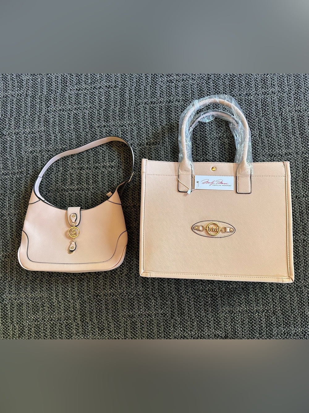 Marilyn Monroe Women's Pink Tote & Shoulder Bag Set - Classic Neutral Style